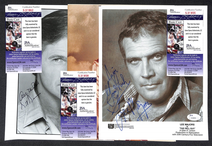 Lot of 3 - 8x 10 Actors Photographs w. Lee Majors - JSA